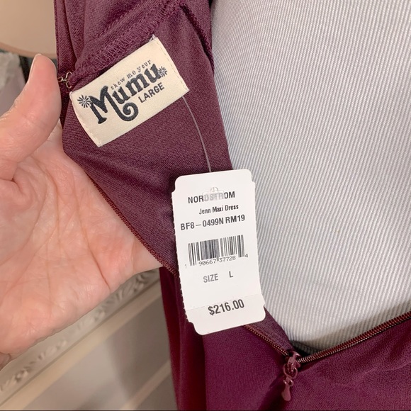 NWT Show Me Your Mumu Jenn Maxi Dress Merlot Large - Picture 7 of 10